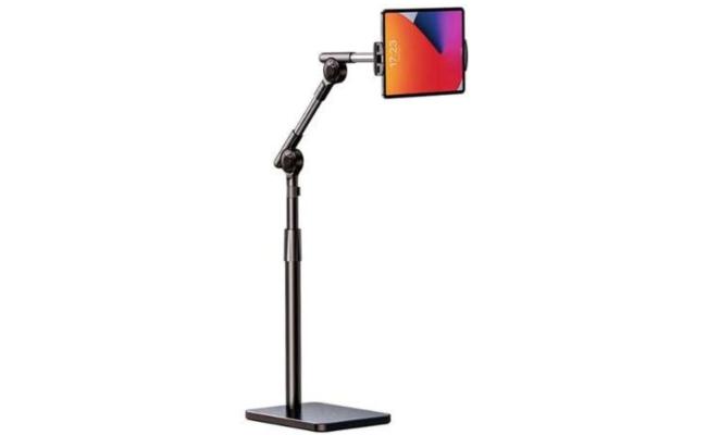 RTAKO LD052 1.4M Extendable Floor-Standing 360° Turbo Self-Locking Lazy Bracket for Tablets and Smartphones